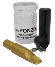 Load image into Gallery viewer, Ponzol Vintage Model Gold Aluminum Tenor Saxophone Mouthpiece - Ponzol Mouthpieces
