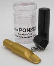 Load image into Gallery viewer, Ponzol Vintage Model Gold Aluminum Tenor Saxophone Mouthpiece